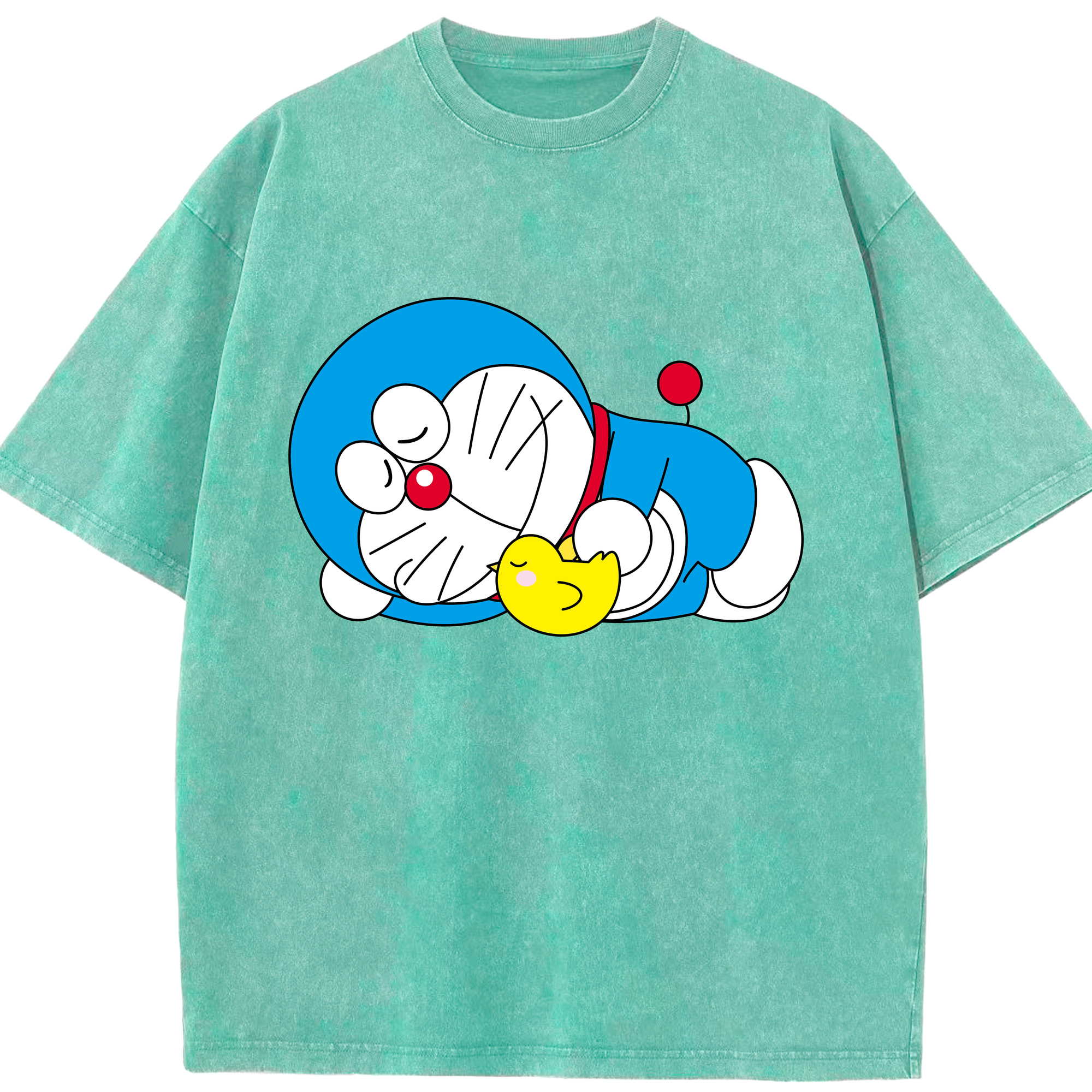 （画像用） ドラえもん Doraemon 綿100% ヴィンテージ風 半袖Tシャツ（フロントプリント）